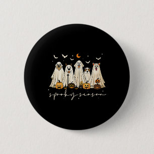 Cute Ghost Dogs Happy Halloween Spooky Season Tric 6 Cm Round Badge