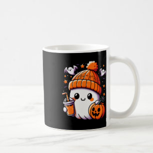 Cute Ghost Drinking Coffee Halloween Coffee Womens Mug