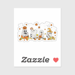 Cute Ghost Drinking Coffee Halloween Fall Ghost Bo
