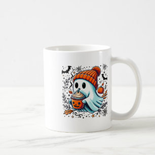 Cute Ghost Drinking Coffee Halloween Ghost Ice Cof Mug