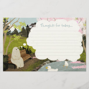 Cute Ghost - Duck Pond spring Stationery