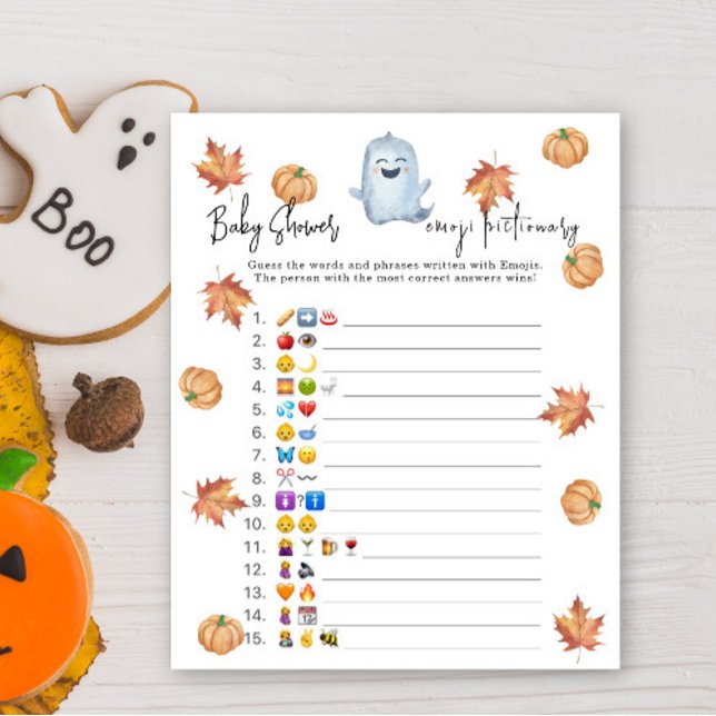Cute ghost - Emoji picture game baby shower (Creator Uploaded)