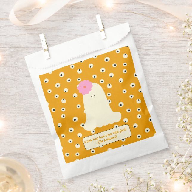 Cute Ghost Eyeball Pattern Halloween Party Favour Bags (Clipped)