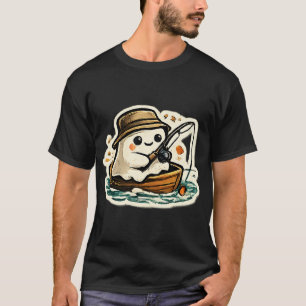 Cute Ghost Fishing Adventure T-Shirt