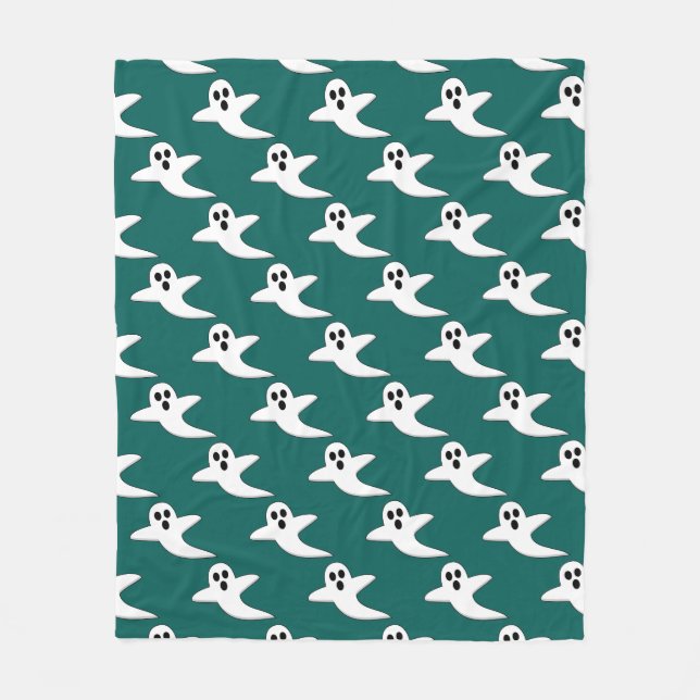 Cute Ghost Fleece Blanket (Front)