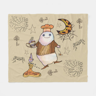 cute ghost fleece blanket