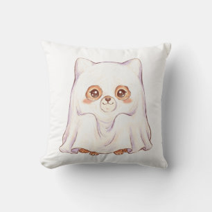 Cute Ghost Fox Halloween - Spooky Cute Chubby Anim Cushion