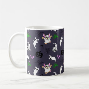 Cute ghost French Bulldog bat pumpkin Halloween Coffee Mug