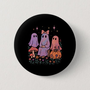Cute Ghost Friends Shirt Pastel Spooky Halloween M 6 Cm Round Badge