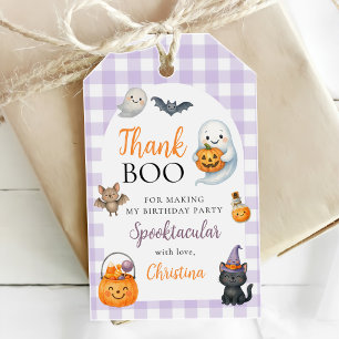 Cute Ghost Halloween 1st Birthday Party Gift Tags