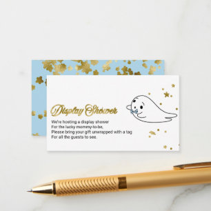 Cute Ghost Halloween Baby Shower Display Shower  E Enclosure Card