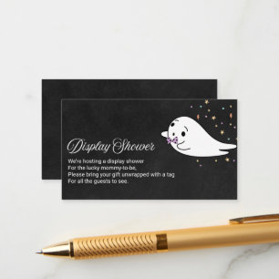 Cute Ghost Halloween Baby Shower Display Shower E Enclosure Card