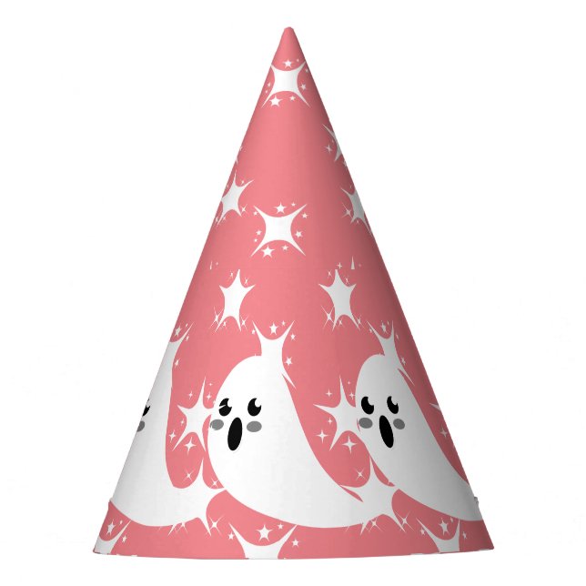 cute ghost halloween Birthday for girl Party Hat (Front)