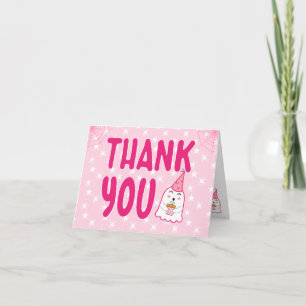 cute ghost halloween Birthday for girl Thank You 