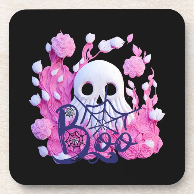 cute ghost Halloween boo pack  Coaster (Front)