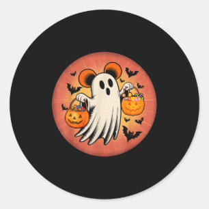Cute Ghost Halloween Candy Halloween Soky Season G Classic Round Sticker