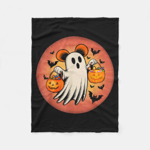 Cute Ghost Halloween Candy Halloween Soky Season G Fleece Blanket