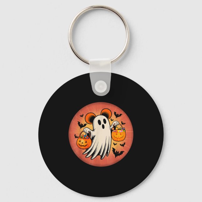 Cute Ghost Halloween Candy Halloween Soky Season G Key Ring (Front)