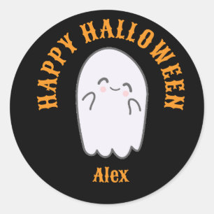 Cute Ghost Halloween Classic Round Sticker