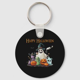 Cute Ghost Halloween Costume Happy Halloween Ghost Key Ring