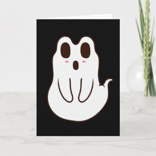 Cute Ghost Halloween Frog Card