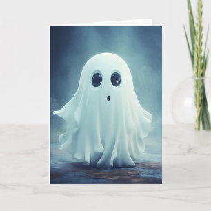 Cute Ghost Halloween Holiday Card