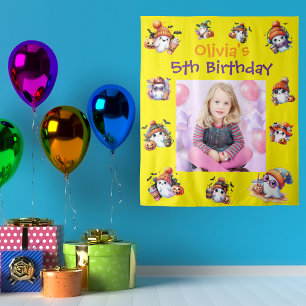 Cute Ghost Halloween Kids Birthday Photo Tapestry