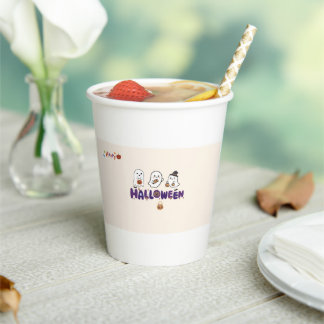 Cute Ghost Halloween Paper Cups | Kids Halloween P