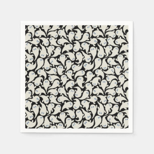 Cute Ghost Halloween paper napkins. Spooky Ghost Napkin