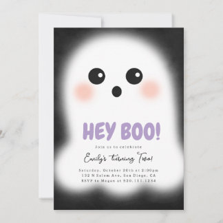Cute Ghost Halloween Party Invitation