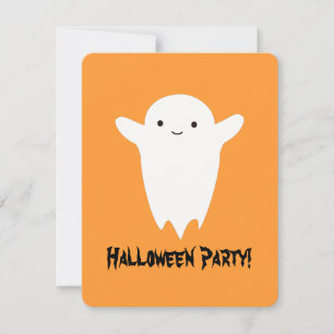 Cute Ghost Halloween Party Invitation