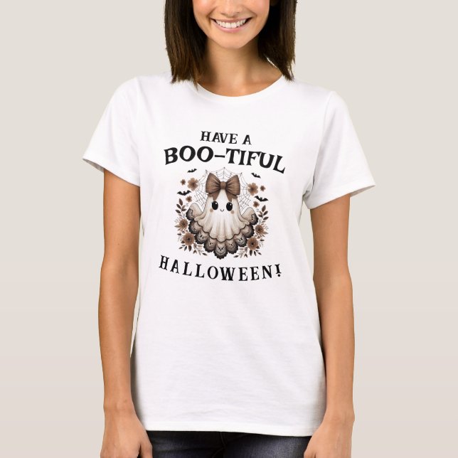 Cute Ghost Halloween Shirt (Front)
