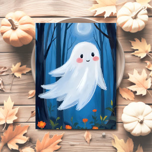 Cute Ghost Halloween Spooky Holiday Card
