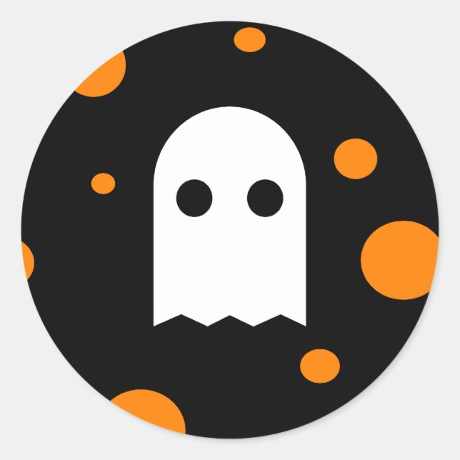 Cute Ghost Halloween Stickers for Kids (Front)