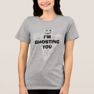 Cute Ghost Halloween T-Shirt Tri-Blend Shirt