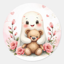 Cute Ghost Halloween Theme Baby Girl Baby Shower