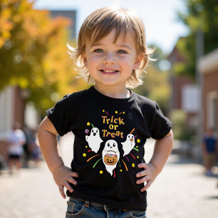 Cute Ghost Halloween Trick or Treat Kids T-Shirt