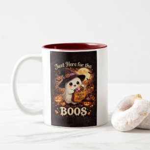 Cute ghost Halloween Two-Tone Coffee Mug