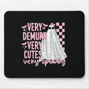 Cute Ghost Halloween Very Demure Very Cutesy Very Mouse Mat