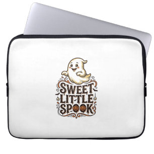 Cute Ghost Halloween Vintage Spooky Shirt_1 Laptop Sleeve