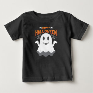 Cute Ghost Happy Halloween Baby T-Shirt