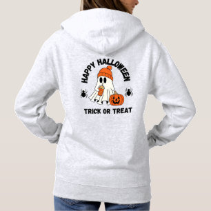 Cute Ghost Happy Halloween Shirt: Pumpkin & Spider Hoodie