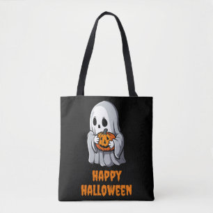 Cute Ghost Happy Hallowen Tote Bag