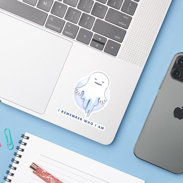 Cute Ghost – I Remember Who I Am Gift  (Laptop w/ iPhone)