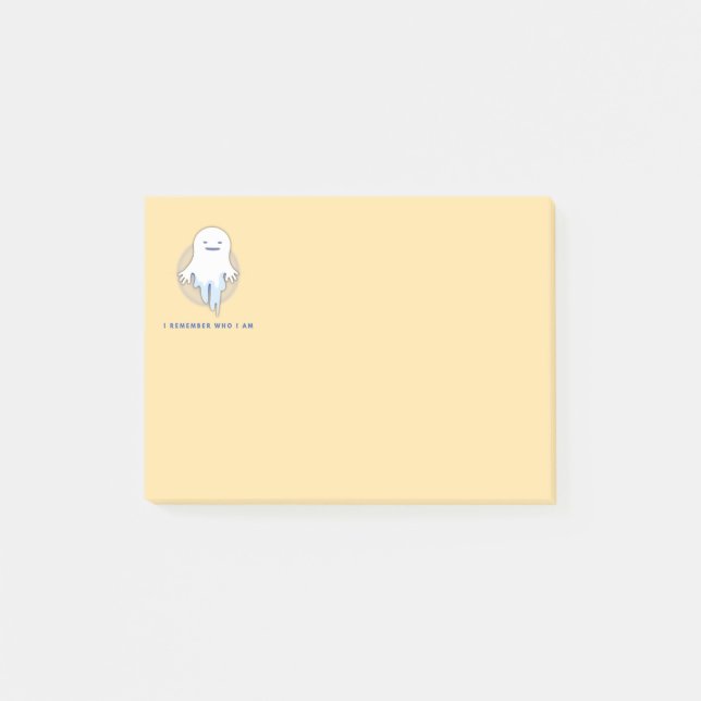 Cute Ghost – I Remember Who I Am Gift Large Post-it Notes (Front)