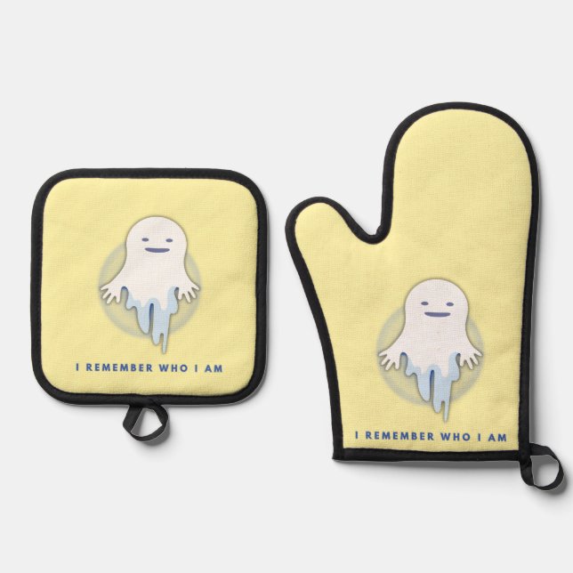 Cute Ghost – I Remember Who I Am Gift  Oven Mitt & Pot Holder Set (Front)