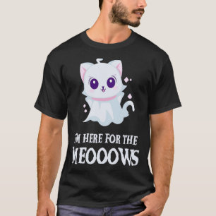 Cute Ghost Kitty Fun Halloween Cat Lover T-Shirt