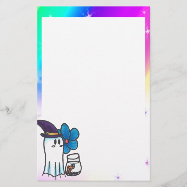 Cute Ghost Kurt Spoopyton Stationary Stationery (Front)