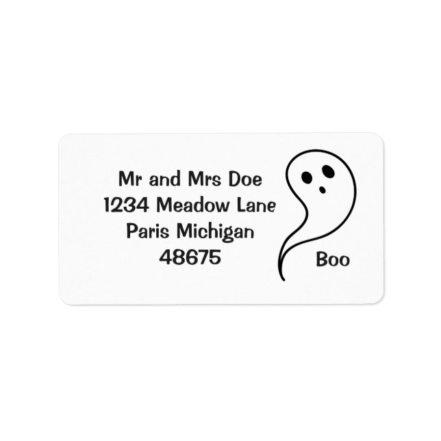 Cute Ghost Label (Front)