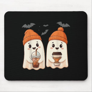 Cute Ghost Lace Toddler Ghost Pumpkin Ice Coffee H Mouse Mat